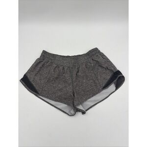 LuLuLemon Hotty Hot Low Rise 2.5" Shorts sz 12 Heathered Black